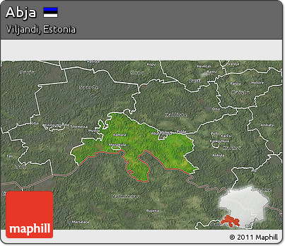 Satellite 3D Map of Abja, semi-desaturated