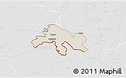 Shaded Relief 3D Map of Abja, lighten, desaturated