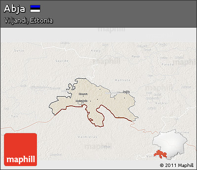 Shaded Relief 3D Map of Abja, lighten