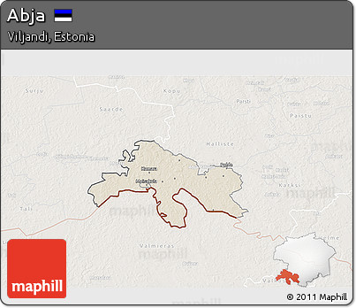 Shaded Relief 3D Map of Abja, lighten
