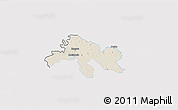 Shaded Relief 3D Map of Abja, single color outside
