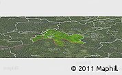 Satellite Panoramic Map of Abja, semi-desaturated