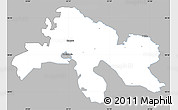 Gray Simple Map of Abja, single color outside