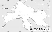 Silver Style Simple Map of Abja
