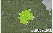 Physical 3D Map of Karksi, darken, semi-desaturated