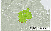 Physical 3D Map of Karksi, lighten, semi-desaturated