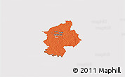 Political 3D Map of Karksi, cropped outside