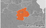 Political 3D Map of Karksi, desaturated