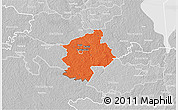 Political 3D Map of Karksi, lighten, desaturated