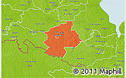 Political 3D Map of Karksi, physical outside
