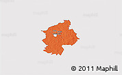 Political 3D Map of Karksi, single color outside