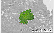 Satellite 3D Map of Karksi, lighten, desaturated