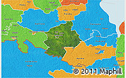 Satellite 3D Map of Karksi, political outside