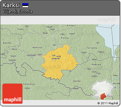 Savanna Style 3D Map of Karksi