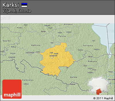 Savanna Style 3D Map of Karksi