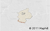 Shaded Relief 3D Map of Karksi, lighten, desaturated