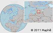 Gray Location Map of Karksi, highlighted parent region, hill shading