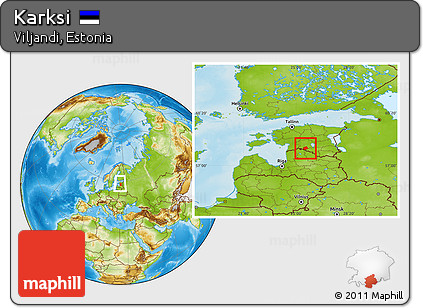 Physical Location Map of Karksi, within the entire country