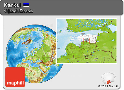 Physical Location Map of Karksi, highlighted country, highlighted parent region