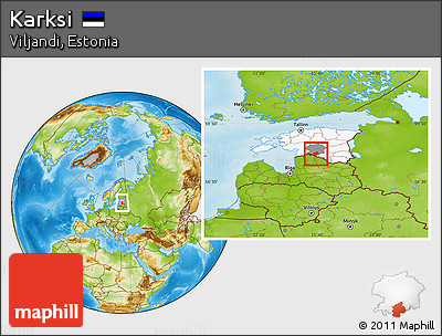 Physical Location Map of Karksi, highlighted country, highlighted parent region