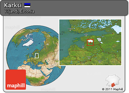 Satellite Location Map of Karksi, highlighted parent region