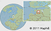 Savanna Style Location Map of Karksi, highlighted parent region, within the entire country, hill shading