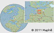 Savanna Style Location Map of Karksi, hill shading