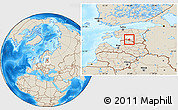 Shaded Relief Location Map of Karksi, highlighted parent region