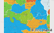 Physical Map of Karksi, political outside