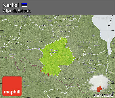 Physical Map of Karksi, semi-desaturated