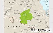Physical Map of Karksi, shaded relief outside