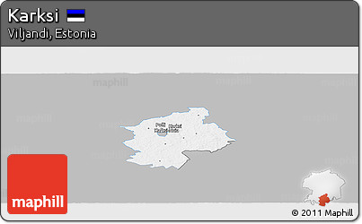 Gray Panoramic Map of Karksi, single color outside