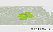 Physical Panoramic Map of Karksi, lighten, semi-desaturated