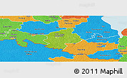 Physical Panoramic Map of Karksi, political outside