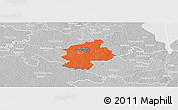 Political Panoramic Map of Karksi, lighten, desaturated