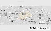 Shaded Relief Panoramic Map of Karksi, desaturated