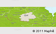 Shaded Relief Panoramic Map of Karksi, physical outside