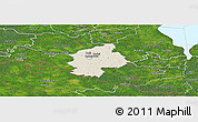 Shaded Relief Panoramic Map of Karksi, satellite outside