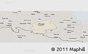 Shaded Relief Panoramic Map of Karksi, semi-desaturated