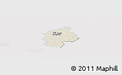 Shaded Relief Panoramic Map of Karksi, single color outside