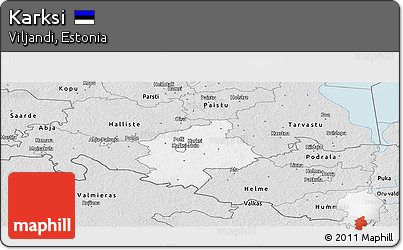 Silver Style Panoramic Map of Karksi