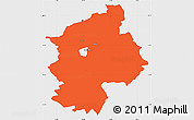 Political Simple Map of Karksi, single color outside