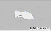 Gray 3D Map of Kopu, single color outside
