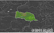 Satellite 3D Map of Kopu, darken, desaturated