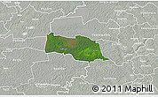 Satellite 3D Map of Kopu, lighten, semi-desaturated