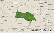 Satellite 3D Map of Kopu, shaded relief outside