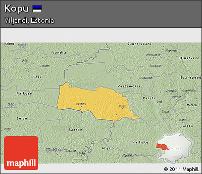 Savanna Style 3D Map of Kopu