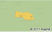 Savanna Style 3D Map of Kopu, single color outside