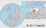 Gray Location Map of Kopu, highlighted country, highlighted parent region, within the entire country