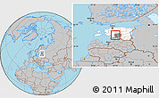 Gray Location Map of Kopu, highlighted country, highlighted parent region